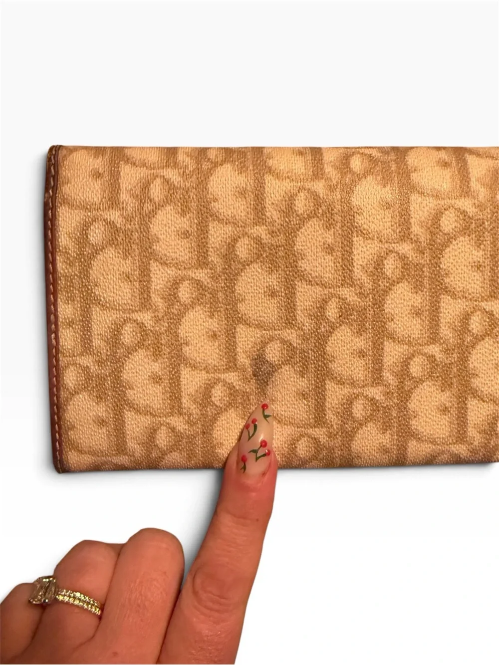 Christian Dior- AUTHENTIC 🍀 Vintage Romantique Trotter Heart Lock Long Wallet